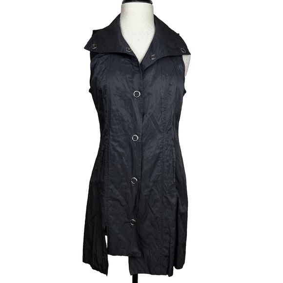 Stella Carakasi Vest Womens‎ Small Button Front Long Collar Sleeveless Jacket - Picture 1 of 12